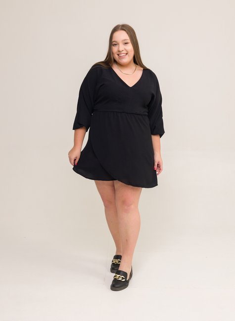 Vestido Transpassado Vestidos Plus Size Curto Posthaus Plus - Main Image